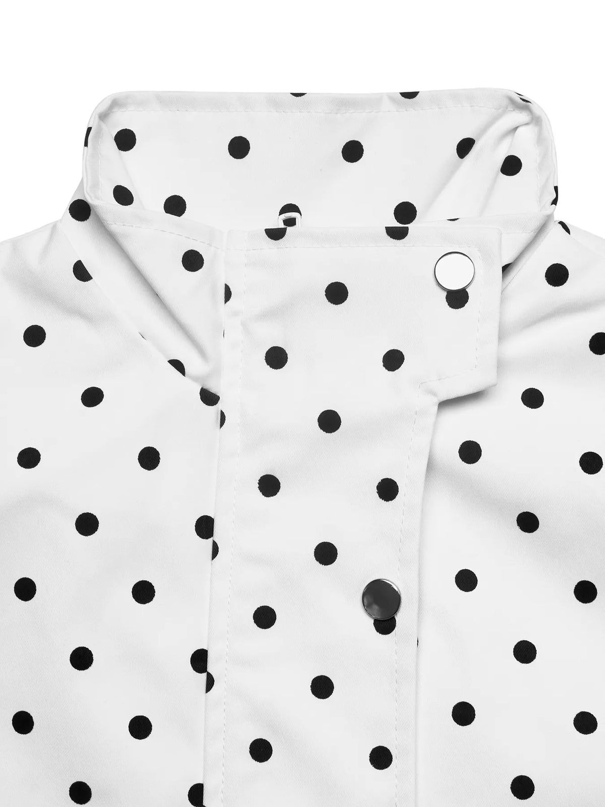 Polka Dot Zip Up Cropped Jacket — view 6