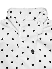Polka Dot Zip Up Cropped Jacket — view 6