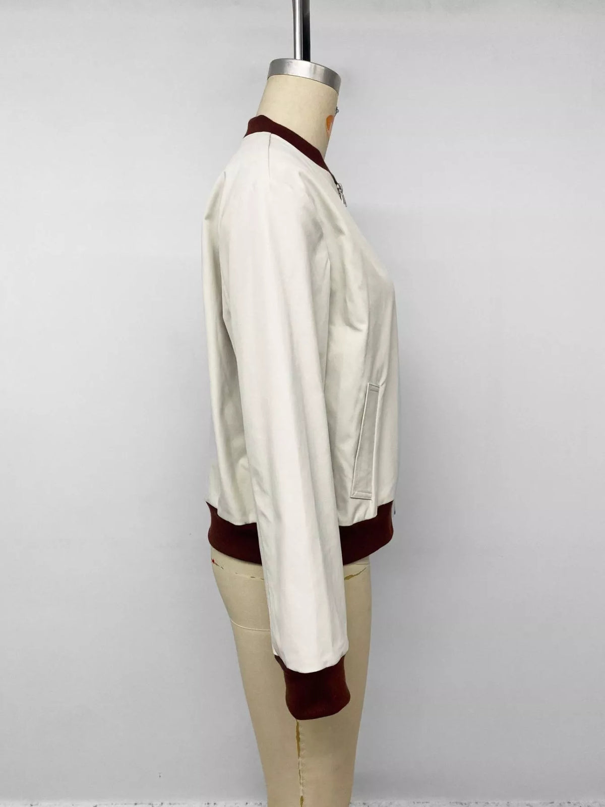 Contrast Trim Zip Up Jacket - Stylish Comfort for Everyday Wear — view 7