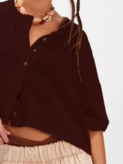 Button-Front Half Sleeve Cardigan — view 20