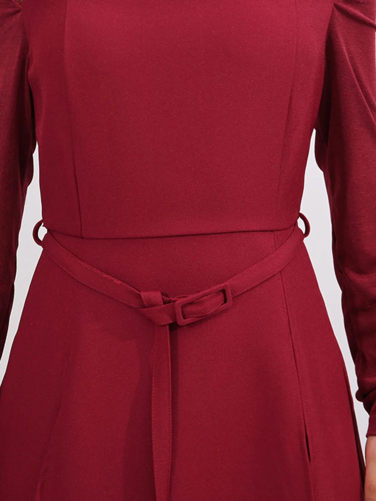 Slit Spaghetti Strap Long Sleeve Dress — view 7