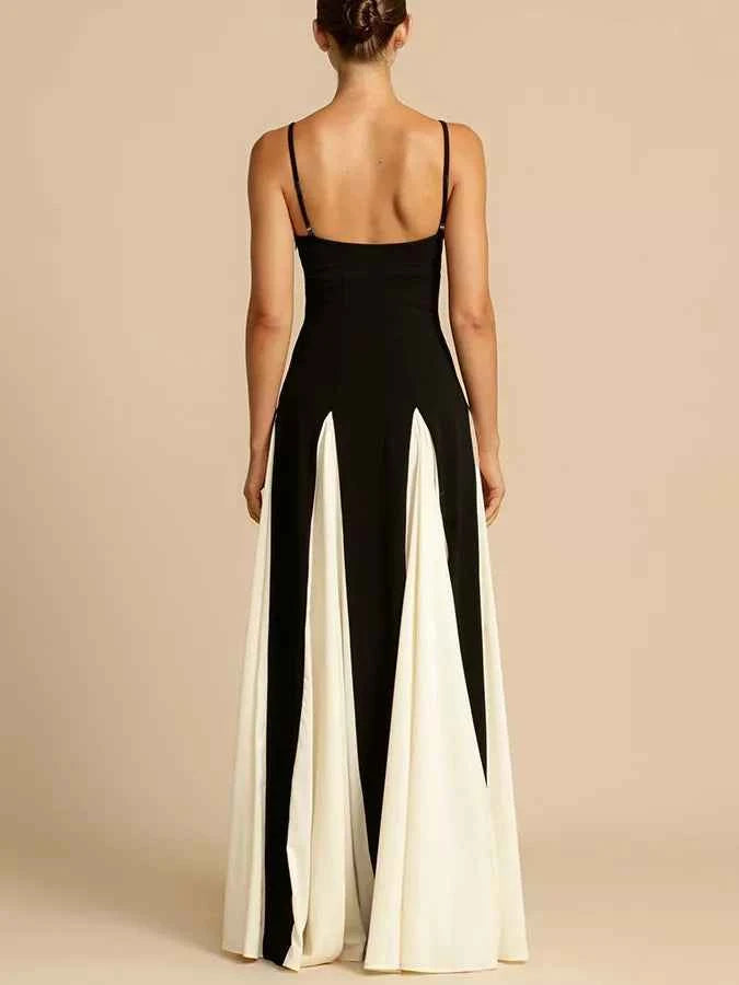 Two-Tone Flowing Maxi Dress — view 3