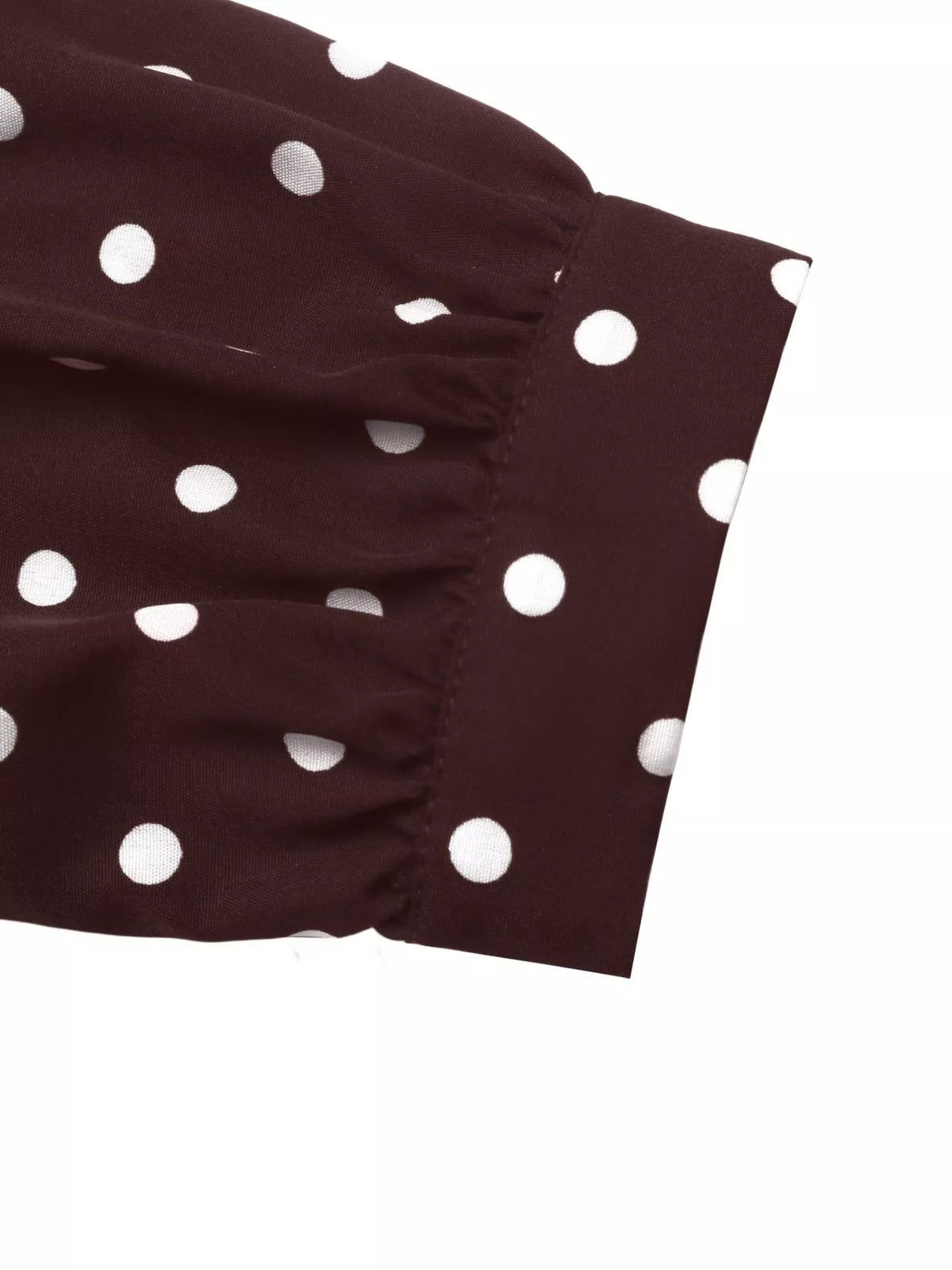 Polka Dot Long Sleeve Shirt Dress — view 12
