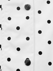 Polka Dot Zip Up Cropped Jacket — view 10
