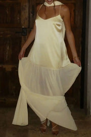 Adjustable Strap Maxi Cami Dress with Scarf — view 22