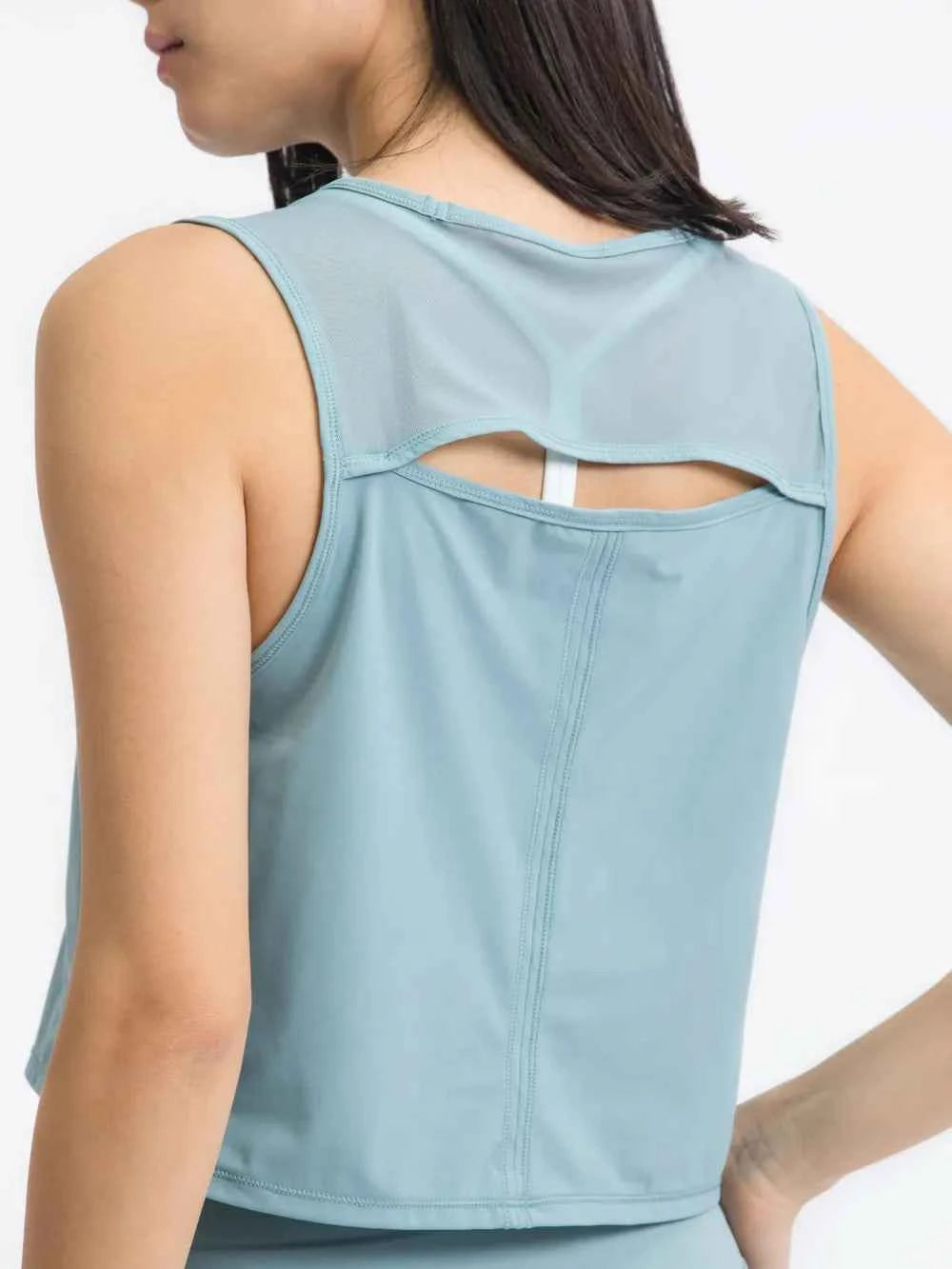 Round Neck Cropped Active Tank for Ultimate Comfort — view 12