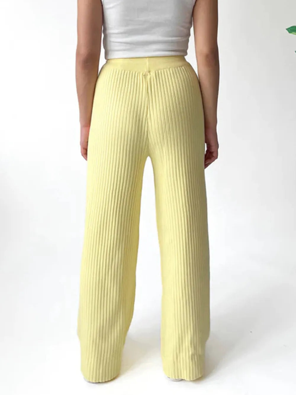 Ribbed Wide Leg Sweater Pants — view 17