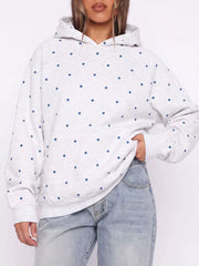 Polka Dot Raglan Sleeve Hoodie — view 11