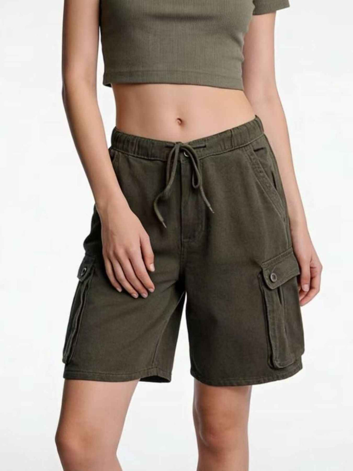 Cargo Shorts with Drawstring - Ultimate Comfort Meets Functionality — view 3