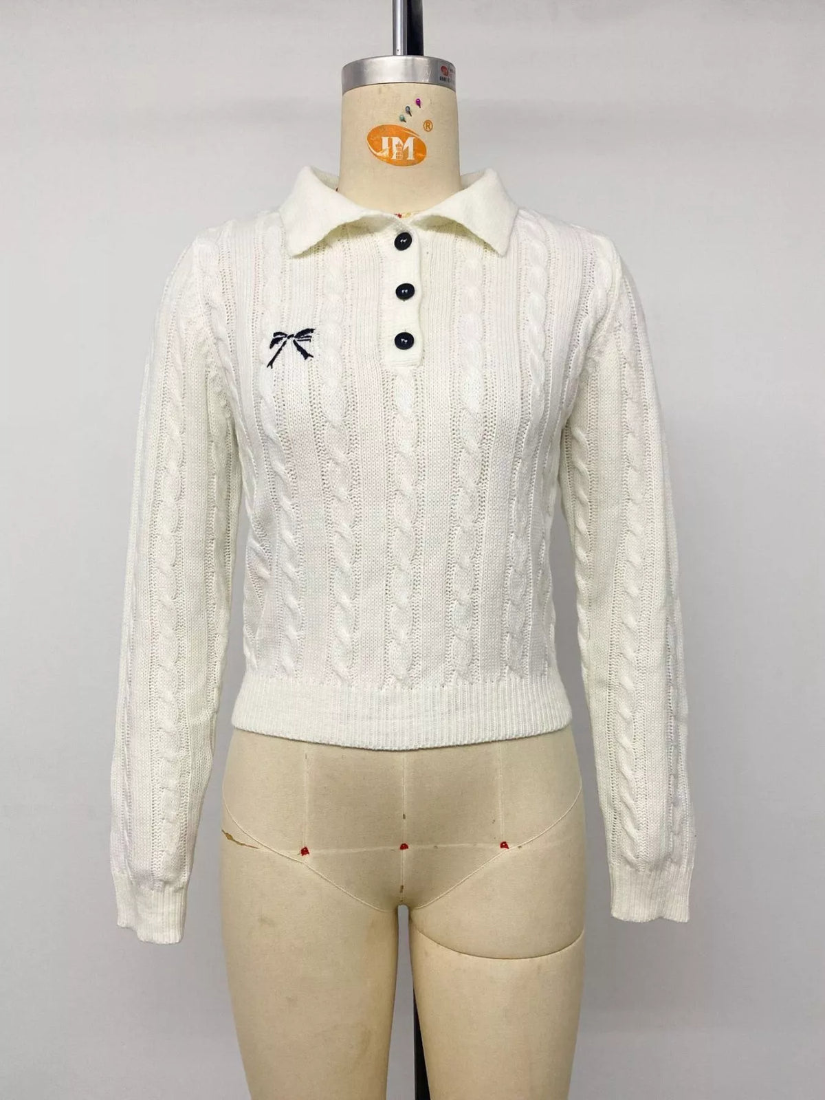 Cable Knit Long Sleeve Sweater — view 12