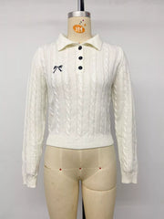 Cable Knit Long Sleeve Sweater — view 12