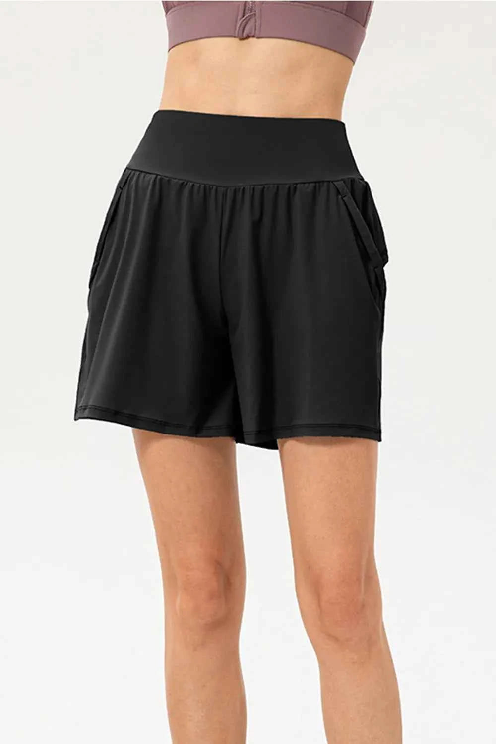Pocketed Elastic Waist Active Shorts for Ultimate Comfort — view 8
