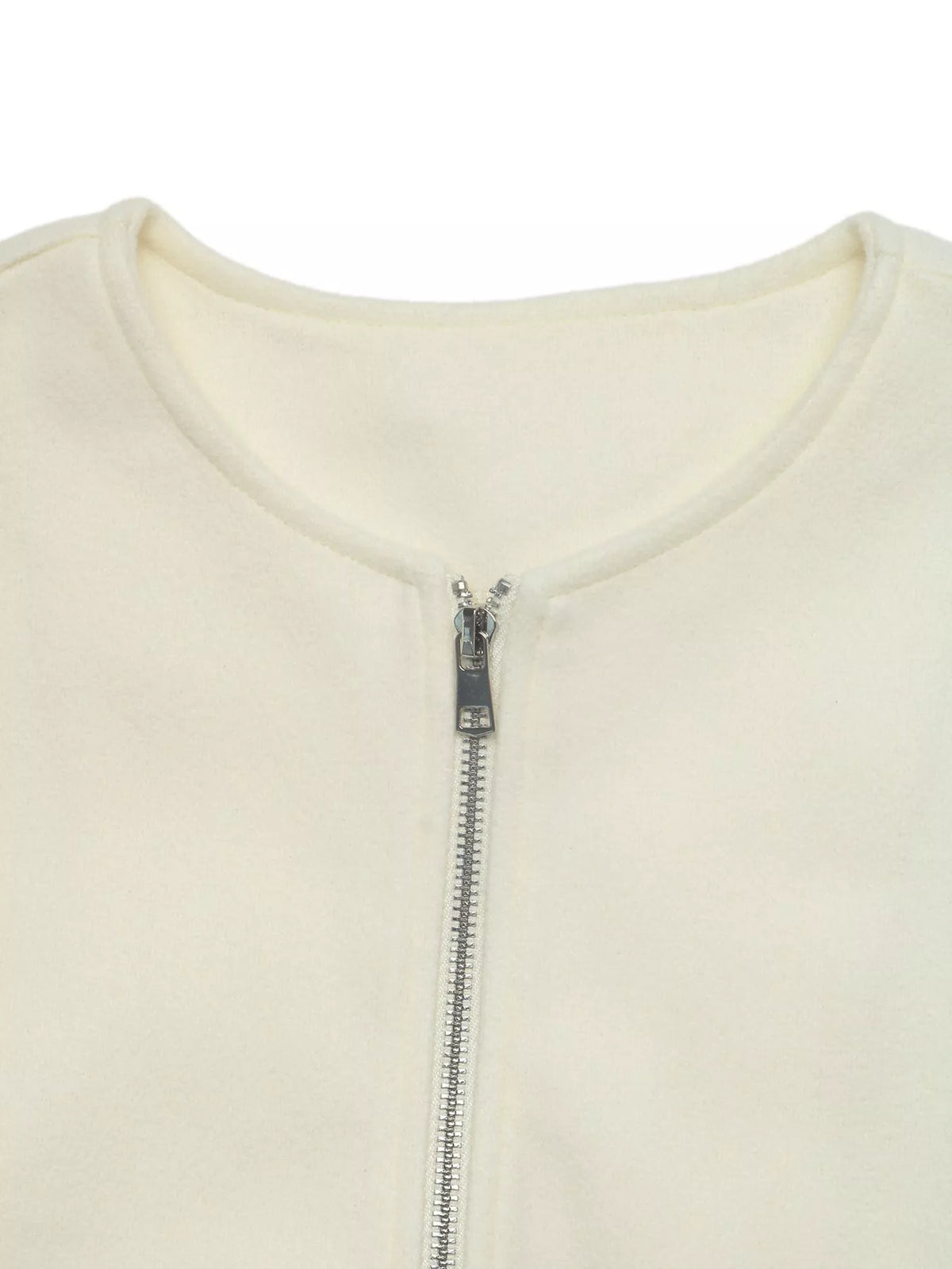 Fleece Bomber Jacket with Zipper Closure — view 6