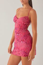 Beaded Floral Mini Dress: A Touch of Elegance for Any Occasion — view 13
