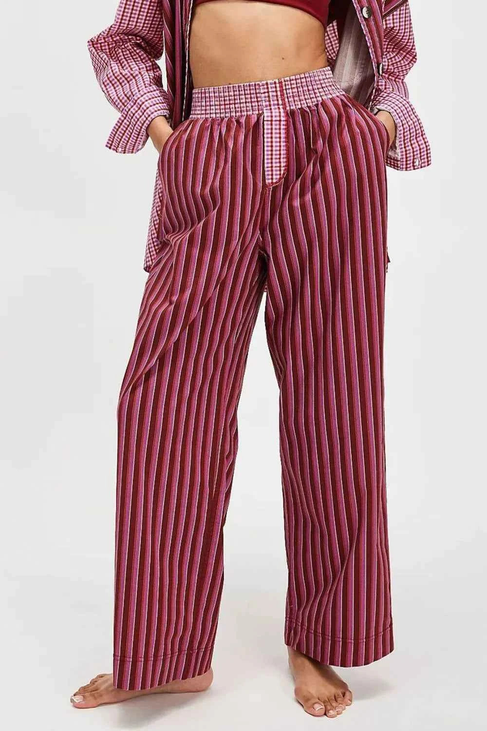 Striped Wide Leg Pants