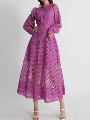 Lace Long Sleeve Midi Dress — view 2