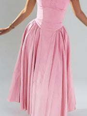 Sweetheart Neck Spaghetti Strap Midi Dress — view 27