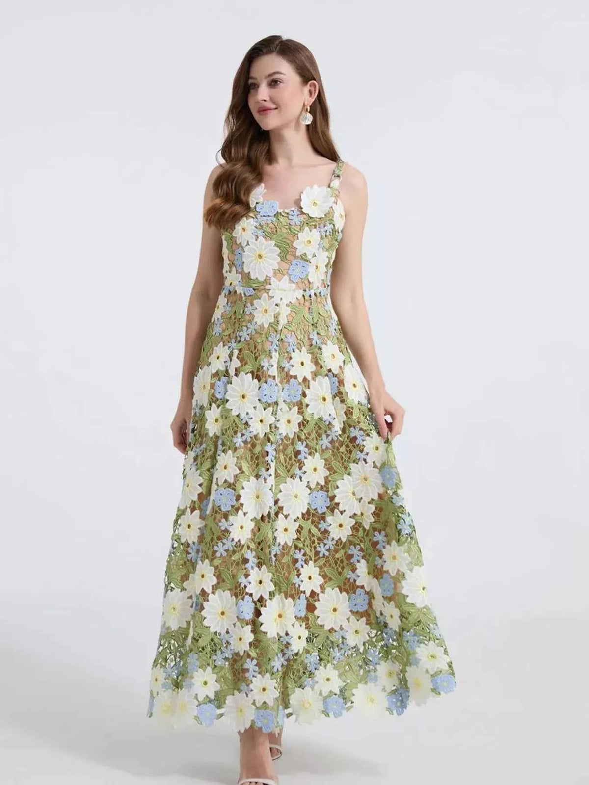 Floral Embroidered Maxi Dress
