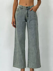 Wide Leg Washed Jeans - Effortless Style and Comfort — view 7