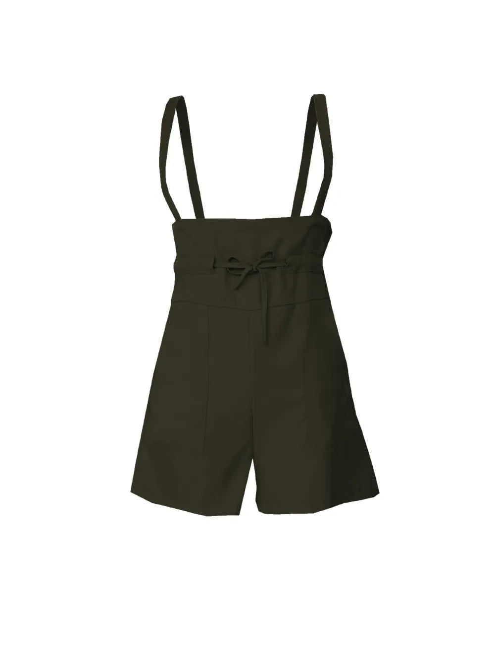 Drawstring Wide Strap Overalls with Pockets — view 13