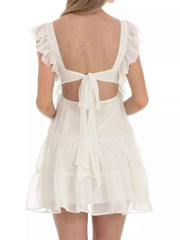 Ruffled Square Neck Tiered Dress — view 3