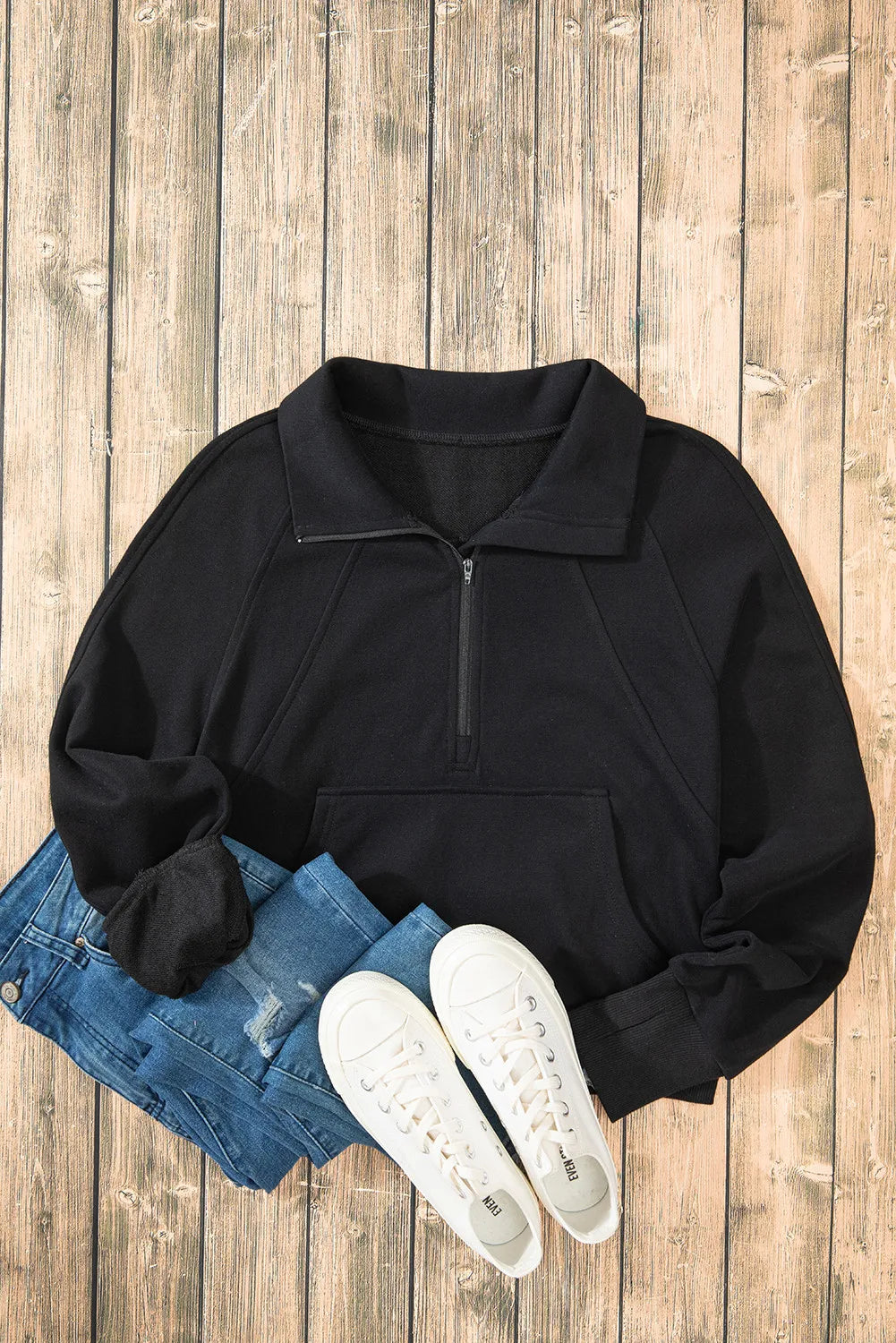 Half Zip Long Sleeve Sweatshirt — view 15