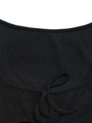 Tie Front Long Sleeve Flare Jumpsuit — view 7