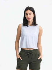 Round Neck Cropped Active Tank for Ultimate Comfort — view 34