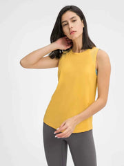 Cutout Back Round Neck Active Tank - Elevate Your Workout Wardrobe — view 6