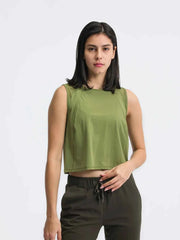 Round Neck Cropped Active Tank for Ultimate Comfort — view 18