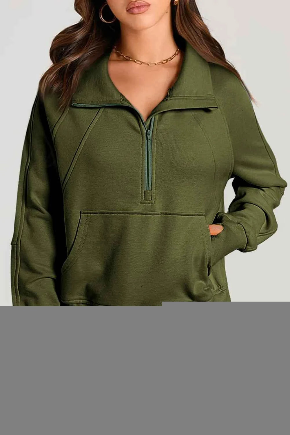 Half Zip Long Sleeve Sweatshirt — view 5