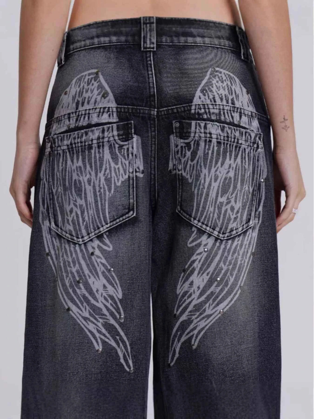 Vintage Wash Wide Leg Jeans for Effortless Style — view 3