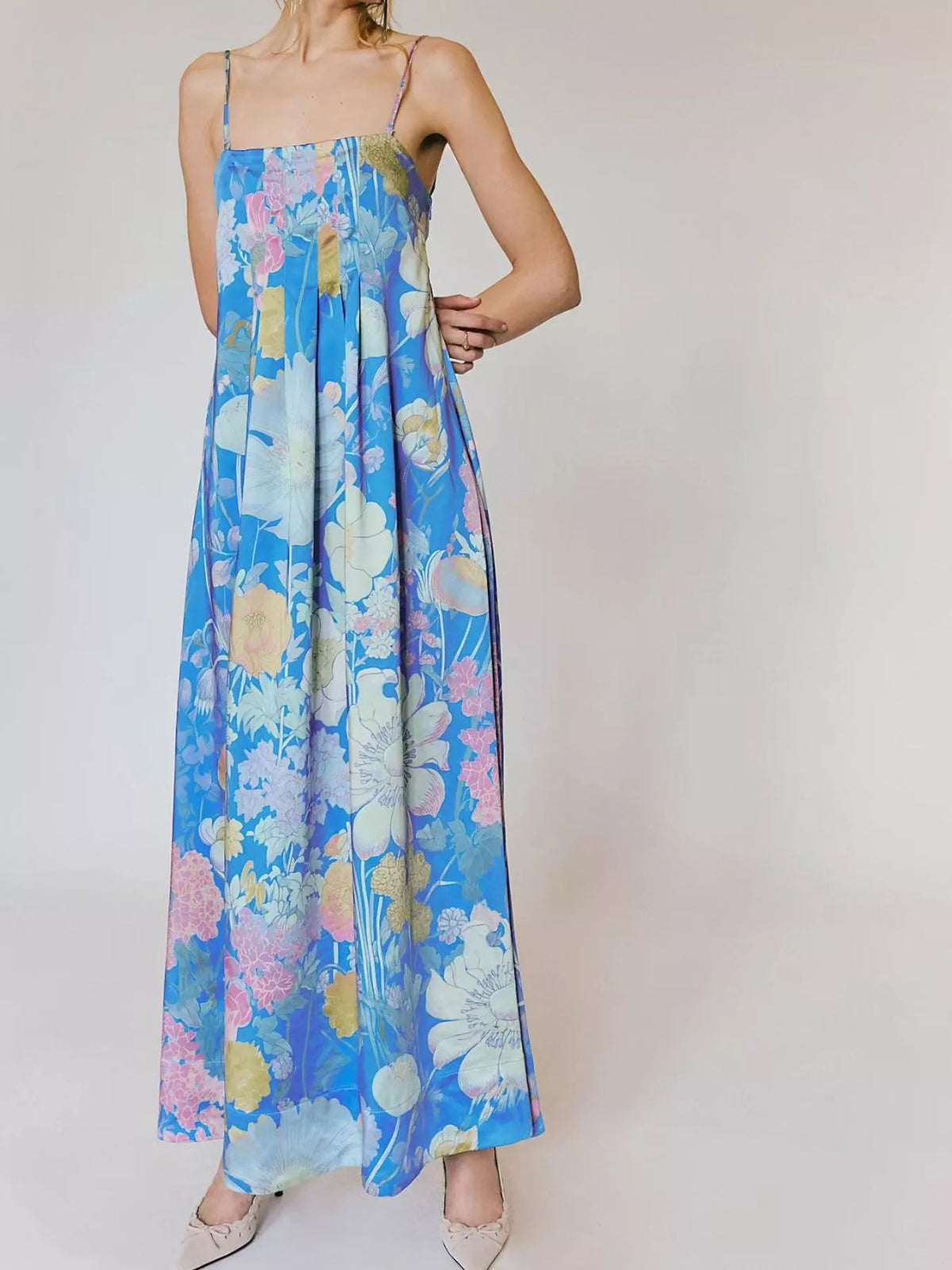 Floral Print Sleeveless Maxi Dress — view 9