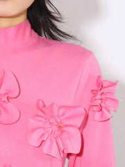 Floral Applique Long Sleeve Maxi Dress — view 4