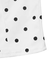 Polka Dot Zip Up Cropped Jacket — view 8