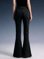 Bow-Tie High-Waisted Flare Jeans: Elevate Your Style — view 10