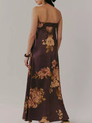 Floral Print Sleeveless Maxi Dress — view 19