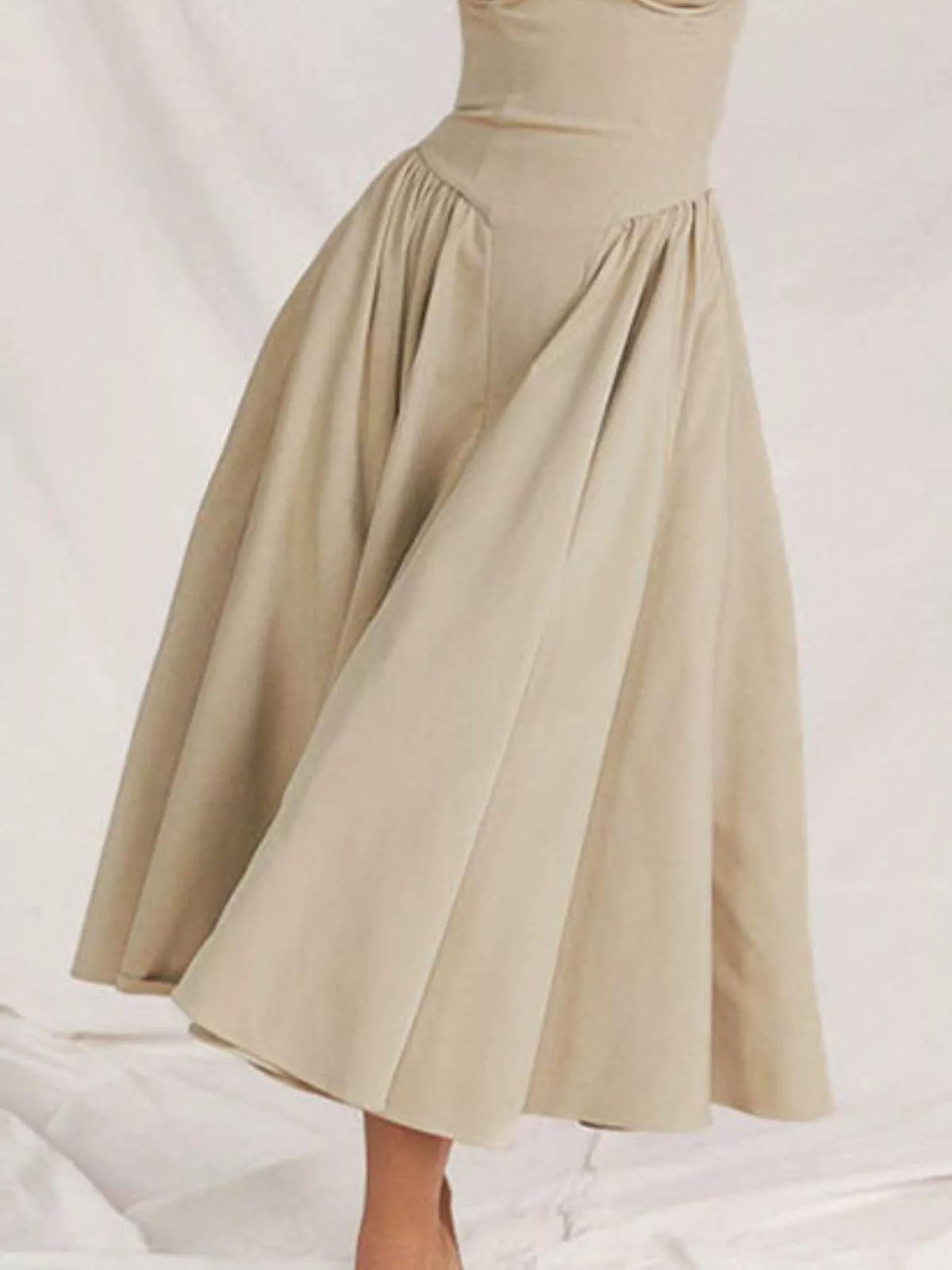 Sweetheart Neck Spaghetti Strap Midi Dress — view 6