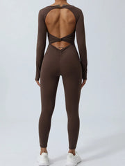 Twisted Backless Long Sleeve Jumpsuit — view 7