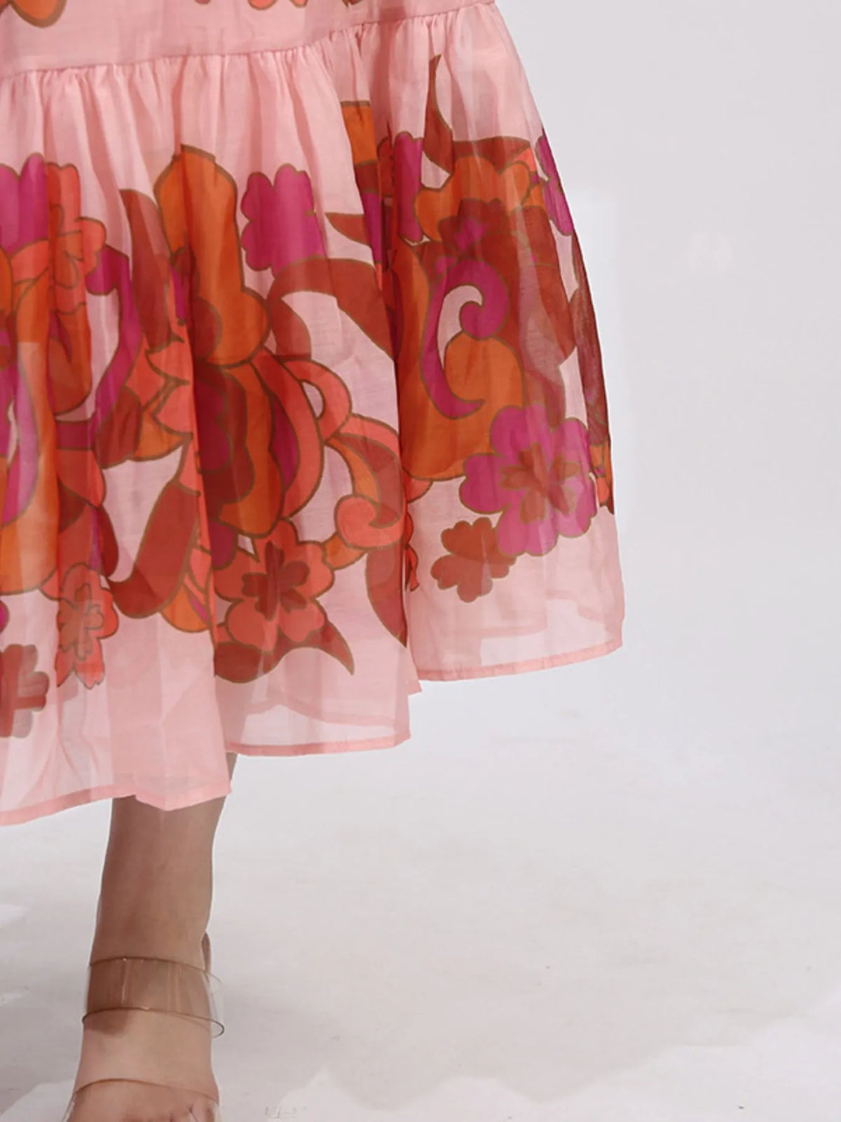 Button Front Puff Sleeve Dress — view 11