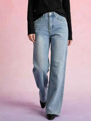 Wide Leg Wash Jeans - Effortless Style and Comfort — view 3
