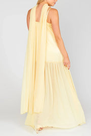 Adjustable Strap Maxi Cami Dress with Scarf — view 19
