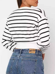Striped Button Up Cardigan — view 3