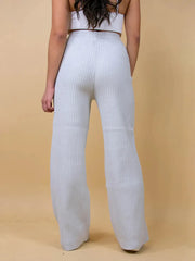 Ribbed Wide Leg Sweater Pants — view 14