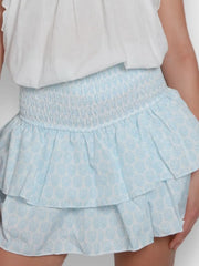 Smocked Wideband Waist Layered Mini Skirt — view 10