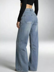 Wide Leg Wash Jeans - Effortless Style and Comfort — view 7