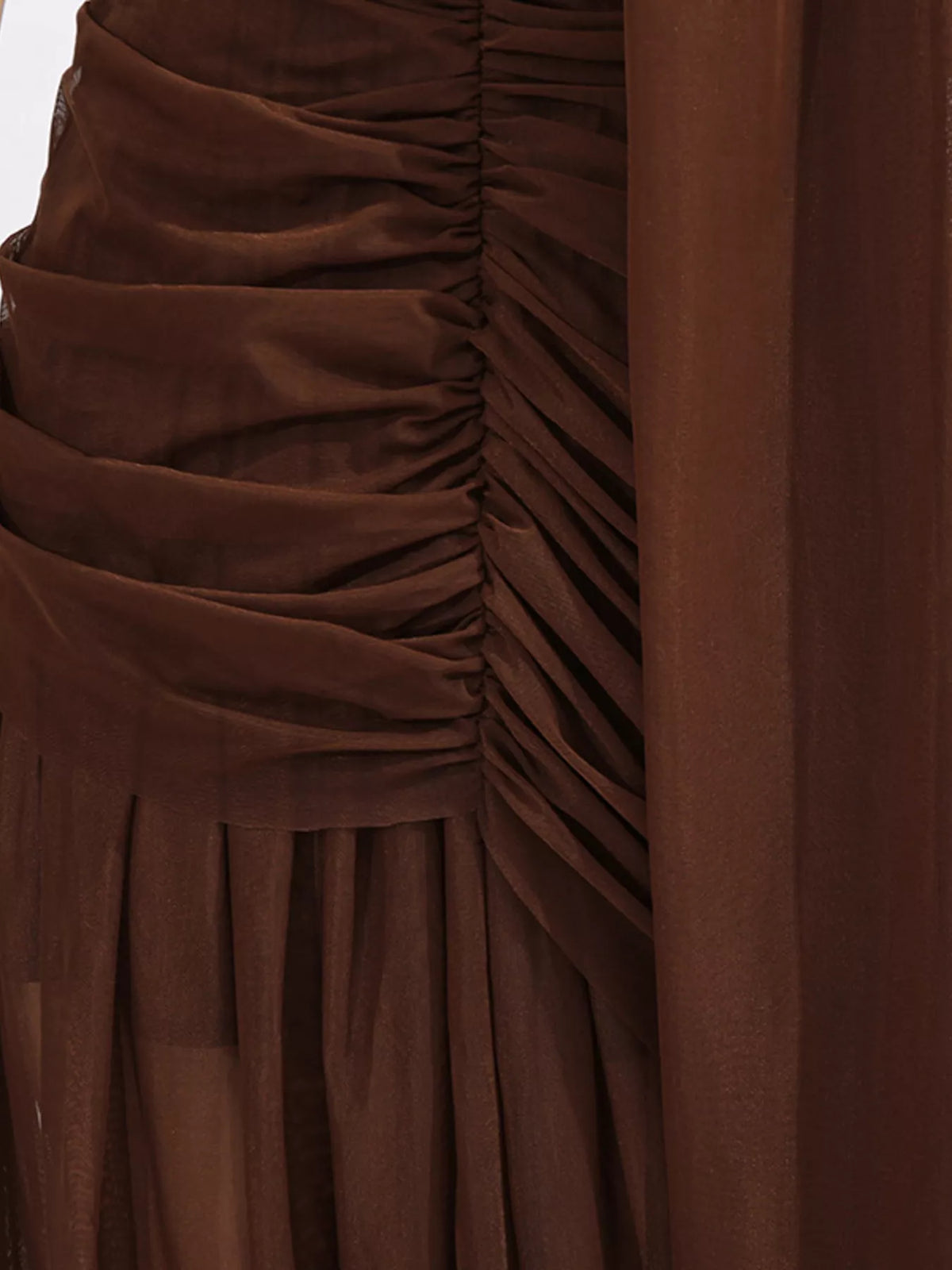 One-Shoulder Flowy Mesh Dress — view 9