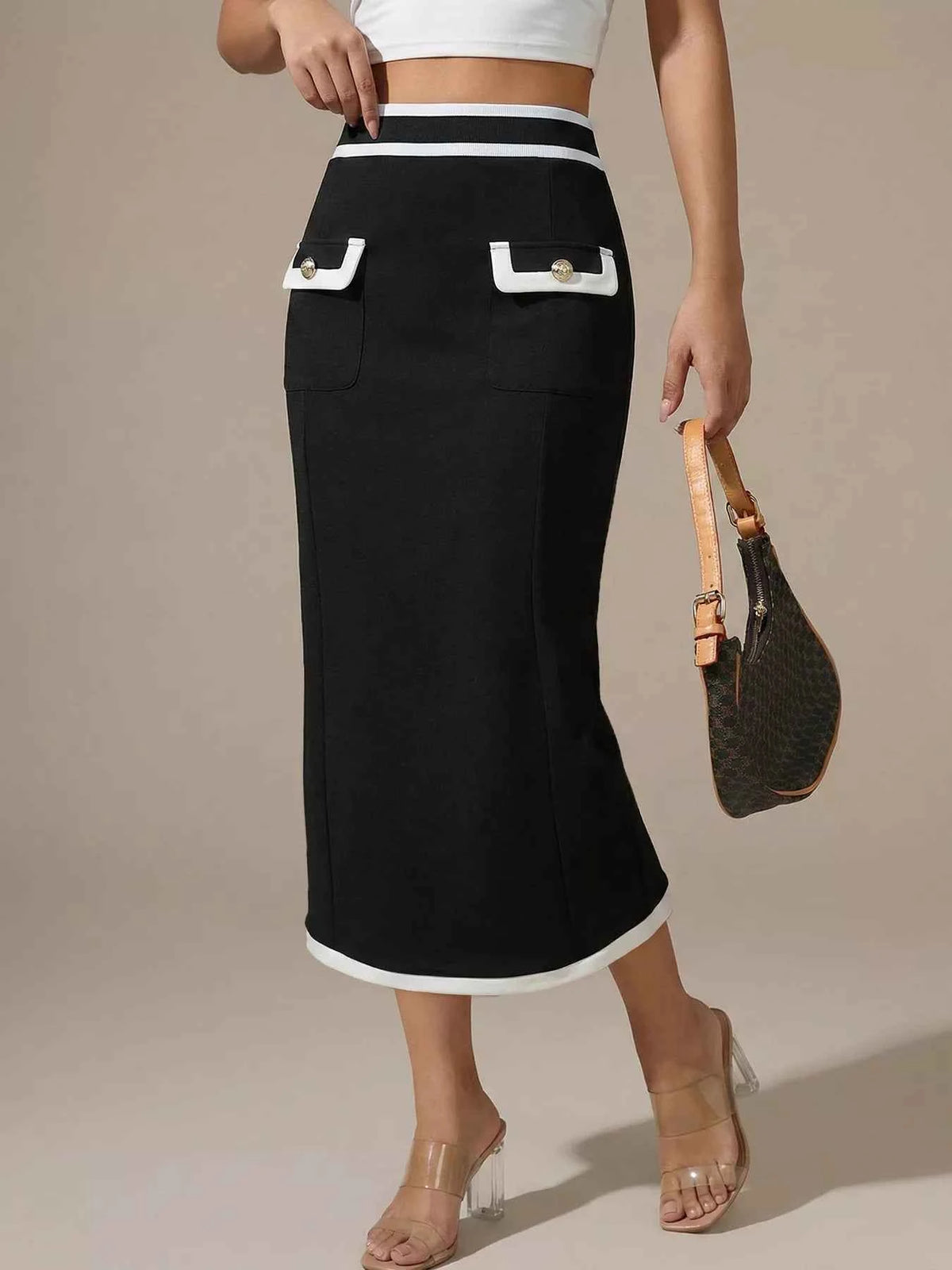 Contrast Trim Skirt — view 2