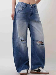 Distressed Wide Leg Jeans: Effortless Style Meets Comfort — view 7