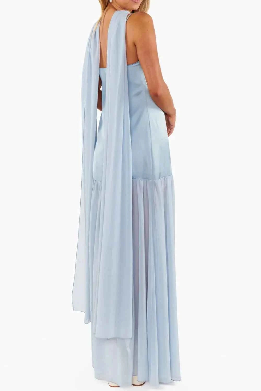 Adjustable Strap Maxi Cami Dress with Scarf — view 3
